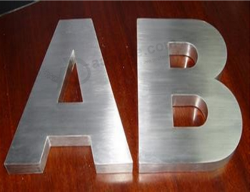Lettres en acier inoxydable brossé signes de lettre de métal en plein air