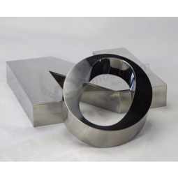Acabado espejo fabricante de letreros de letras de metal de acero inoxidable 304