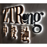 Polished steel backlit led letter sign manufacturer