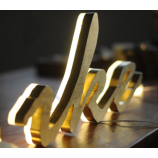 Polished stainless steel letter led backlit sign factory