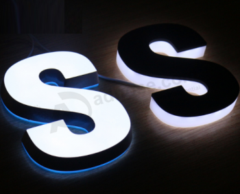 Led back lighting letters acrylic back lit signs