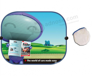 Kundenspezifischer Logo-Seitenwindschutzauto-Nylonmaschensonnenschutz