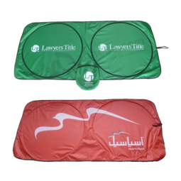 Logo Design Waterproof Tyvek Foldable Front Nylon Car Sunshade