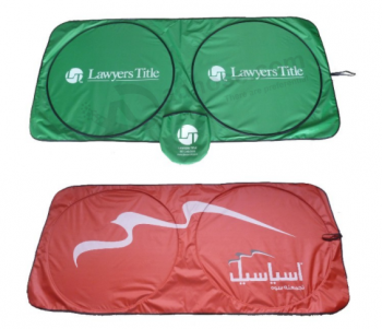 Logo diseño impermeable tyvek plegable Frenteal sombrilla de coche de nylon