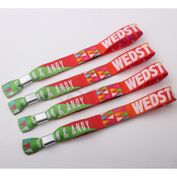 Event Festival Polyester Fabric Woven Wristband For Sale