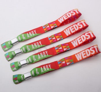 Event Festival Polyester Fabric Woven Wristband For Sale