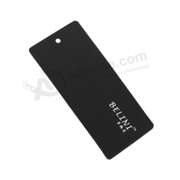 Hot stamping foil luxury black paper hang tag label