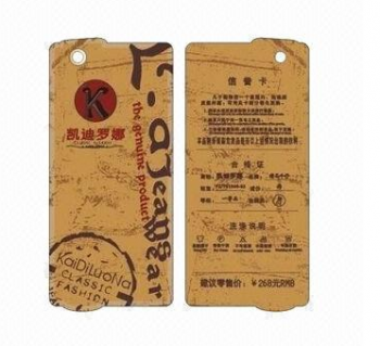 Factory custom kraft paper hang tags for clothing