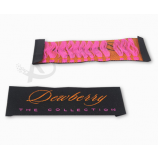 Factory custom woven main label for clothing headbands