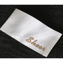 End fold satin brand labels private label clothing
