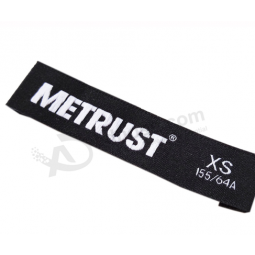Cheap price end folded clothing woven cotton garment labels