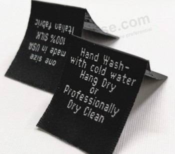 Fashion fabric neck woven label for clothing