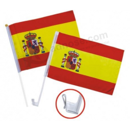 Bandeira espanhola da janela de carro do copo de mundo quente das vendas