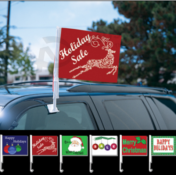 Bandeiras de carro de poliéster impressão personalizada para publicidade