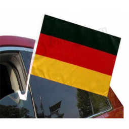Hochwertige Deutschland Autofenster Flagge mit Kunststoffstange