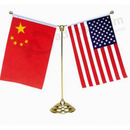 Wholesale table top desk flag with metal pole