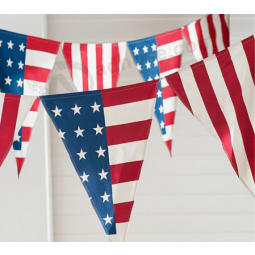 OEM Printing Fan American Bunting Flag For Decoration