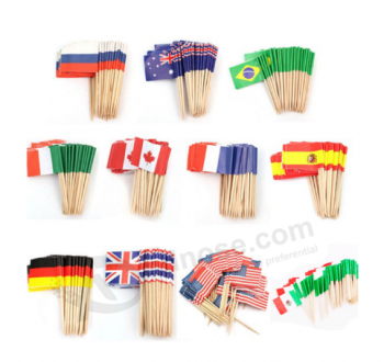 Espagne drapeau en bois imprimé cure-denTs en gros