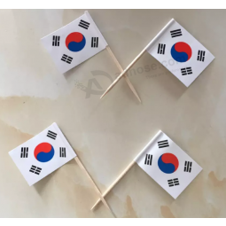 Printed Paper Cocktail Wooden Toothpick Flag Wholesale