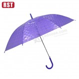 Circle Design Hot Selling water repellent Transparent 3D POE Umbrella with your logo