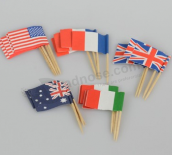 Hot selling small national toothpick flag manufacturer