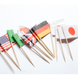 Popular wholesale paper toothpick country flag factory