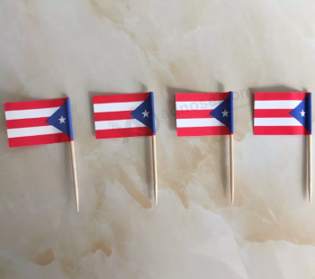 Voedsel decoratieve puerto rico tandenstoker vlaggen fabrikant