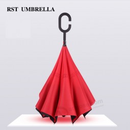 Effen kleur c vorm handvaT auTomaTische hagel bescherming auTo paraplu