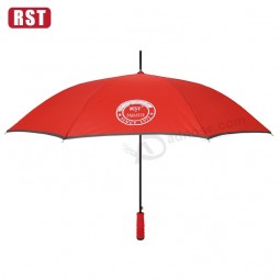 Promotion wholesale anti-UV straight auto open advertising umbrella with custom logo