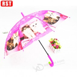 China umbrella factory cheap promotional automatic kids cat umbrella for children with your logo