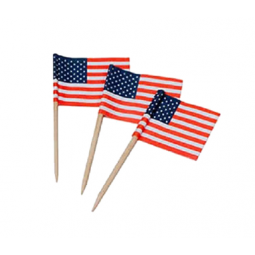 Großhandel Amerika Toothpicks Flagge Zahnstocher Cocktail Fahnen