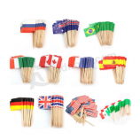 Factory Wholesale Food Picks Toothpick World Country Flags