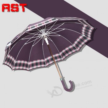 Schirmschirmfabrik-China-kundenspezifischer Druck gerade Regenschirm, der besTen Regenschirm für Wind bekannTmachT