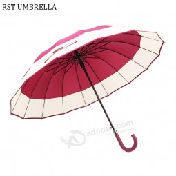 2019 trending new products auto open straight umbrella custom logo 16 ribs umbrella from Chinese wholesale supplier