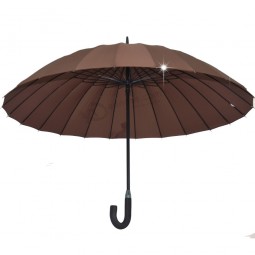 Kundengebundener weTTbewerbsfähiger Preis der hohen QualiTäT weTTbewerbsfähiger großer 24 Rippen windreflexiver Regenschirm für Großverkauf