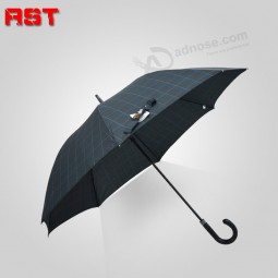 Wholesale customized outdoor plaid UV protection windproof straight umbrella big size with your logo