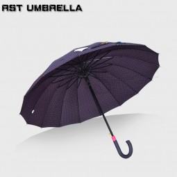 Fashion point design big straight rain gear umbrella chinese sun umbrella with your logo