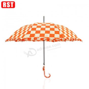 中国のホット販売mullTi色のレースの傘のまっすぐな傘で作られた