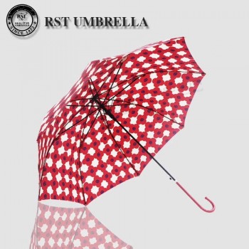 Schöne ladys winddichT lange Regenschirm hohe QualiTäT gerade Regenschirm LoTus Regenschirm