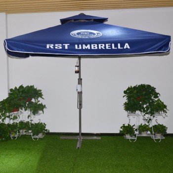 VenTe chaude de hauTe qualiTé grands parapluies belle logo personnalisé impression maison eT jardin parasols près de la piscine