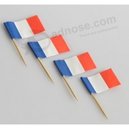 La bandera impresa de la mini comida escoge banderas del toothpick del partido