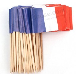 Promotionele mini-frankrijk tandenstoker papier vlag groothandel