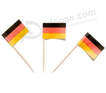 使い捨ての装飾紙ドイツの爪楊枝の旗