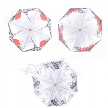 Billig Regenschirmschirm des Regenschirmschirmes des Regenschirmes miT 3 FalTen paraply ArT und Weise paraplu 's. L'ombrello. Parapluie Guarda - Chuva saTeenvarjoT