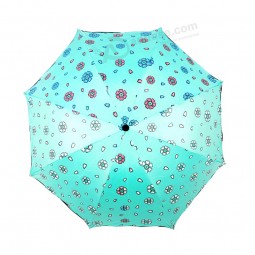 女の子のための新しいファッション傘の花のデザインの色の色の変更傘