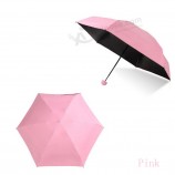 UV protection super light small mini five folding with cute case capsule umbrella with your logo