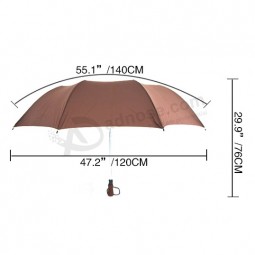 중국 공장 강한 windproof 컴팩트 우산 자동 190티 명주 소재 패션 2 배 우산을 엽니 다