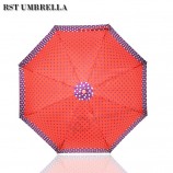 Novos produTos promoções guarda-chuva auToopen Três guarda-chuva dobrável chine parasol