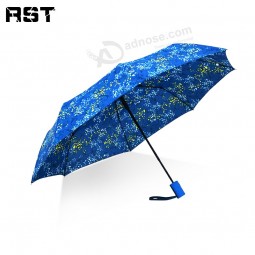 RST 2019 new inventions high quality automatic 8K umbrella windproof 3 fold umbrella large parasol with your logo