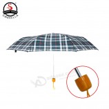 Promotional polyester material female portable three folding baseball umbrella with your logo